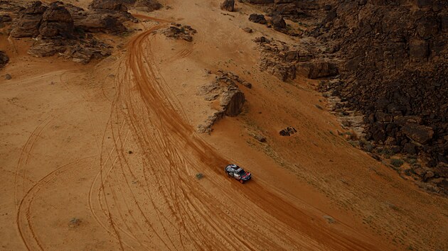 Carlos Sainz z Teamu Audi Sports ve 4. etap Rallye Dakar.