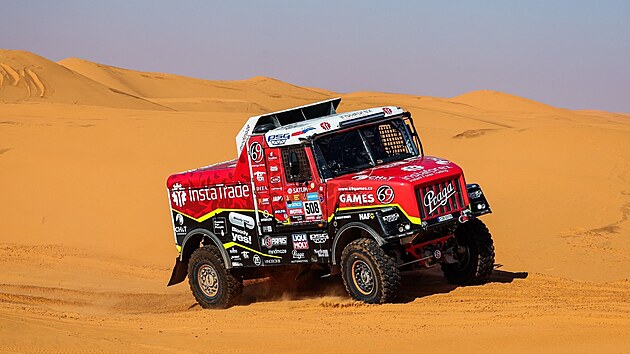 Praga pilotovan Aleem Lopraisem v 6. kole Rallye Dakar.