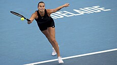 Aryna Sabalenková ve tvrtfinále turnaje v Adelaide.