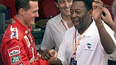 Pelé a Michael Schumacher v Monaku 26. kvtna 2001