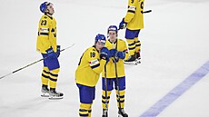 Skleslí švédští hokejisté po prohraném semifinále juniorského šampionátu