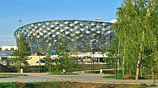 Nová hokejová aréna v ruském Novosibirsku.