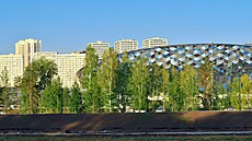 Nová hokejová aréna v ruském Novosibirsku.