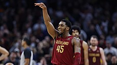 Donovan Mitchell z Clevelandu b�hem zápasu proti Chicagu.