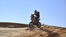 Motocyklový jezdec Milan Engel na Rallye Dakar.