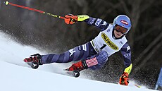 Amerianka Mikaela Shiffrinová pi závodu SP v Kranjské Goe.