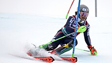 Norský ly�a� Lucas Braathen p�i závodu Sv�tového poháru ve �výcarském...
