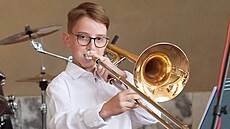 Sebastian Cretan, dvanáctiletý dr�itel Zlatého o�í�ku z Mariánských Lázní.