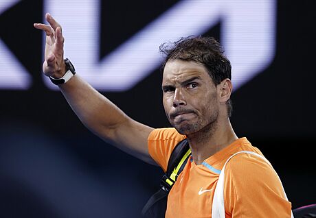 panlská tenisová hvzda Rafael Nadal se louí s Australian Open.