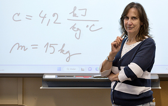 Kv�ta Kolá�ová, fyziká�ka ze Z� Buzulucká v Teplicích.