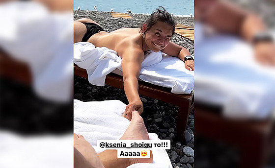 Dcera ruského ministra obrany Xenija �ojguová na dovolené (31. �ervence 2022)