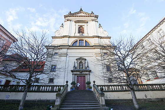 Dnes uzavený kostel Praské Jezulátko (17. ledna 2023)