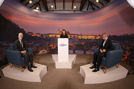 Druhou debatu mezi prezidentskými kandidáty Petrem Pavlem a Andrejem Babiem...