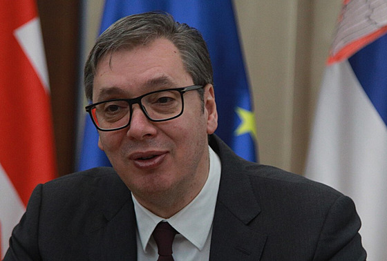 Srbský prezident Aleksandar Vui (17. ledna 2023)