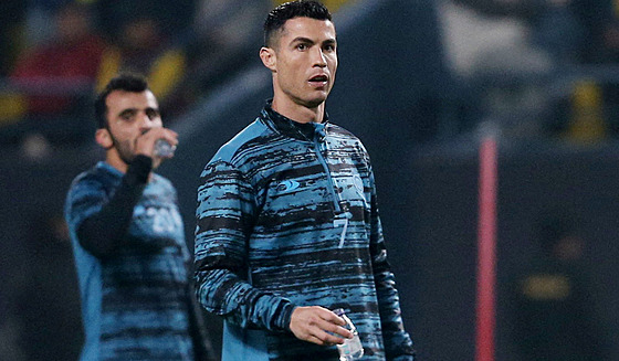 Cristiano Ronaldo na tréninku klubu an-Nasr, do kterého v prosinci 2022...