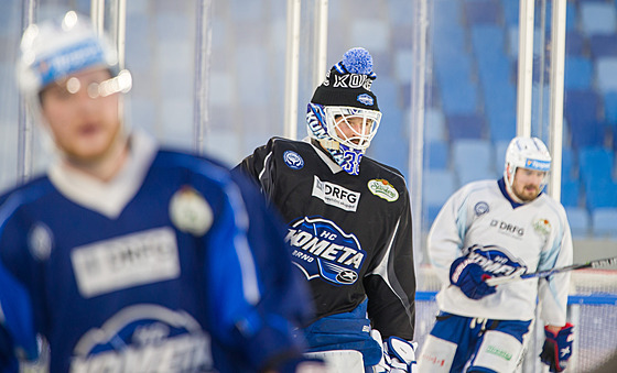 Dominik Furch z Komety b�hem tréninku na bratislavském Tehelném poli
