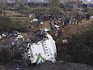 Místo havárie osobního letadla v Nepálu, které se zítilo s 68 civilními...