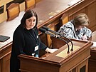 Projednávání návrhu na vyslovení nedvry vlád. Helena Langádlová. (18. ledna...