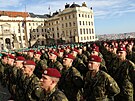 Slavnostní vojenská písaha nových voják na Praském hrad