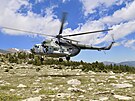 Vrtulník Mi-171 na mezinárodním cviení Mountain Flight