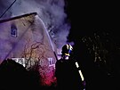 Zásah hasi u hoícího rodinného domu v Ostrav - Martinov. (16. ledna 2023)