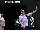 Norský tenista Casper Ruud se louí s publikem, turnaj Australian Open pro nj...