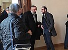 B�val� policista Jakub Patloka (druh� zprava) u brn�nsk�ho soudu kv�li kauze...
