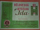 Etiketa B�lovesk� kyselky Ida