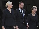 Norská korunní princezna Mette-Marit, korunní princ Haakon a princezna Martha...