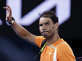 panlská tenisová hvzda Rafael Nadal se louí s Australian Open.