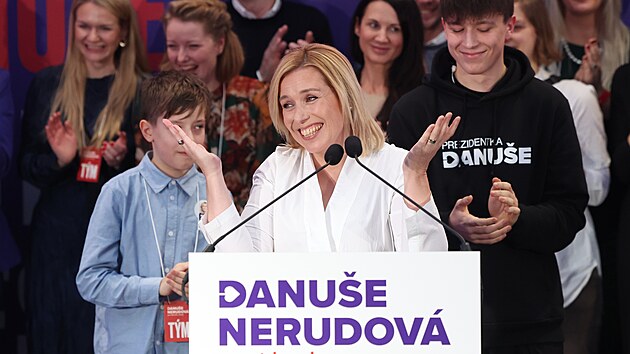 Danue Nerudov na tiskov konferenci. (14. ledna 2023)