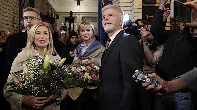 Danuše Nerudová a Petr Pavel s manželkou (14. ledna 2023)