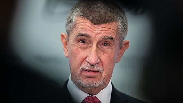 Pedseda hnut Andrej Babi po tiskov konferenci volebnho tbu na praskm Chodov. (14. ledna 2023)
