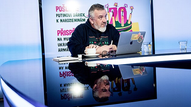 Hostem poadu Rozstel je MartinOndrek,spoluautor iniciativyDrekpro Putina. (16. ledna 2023)