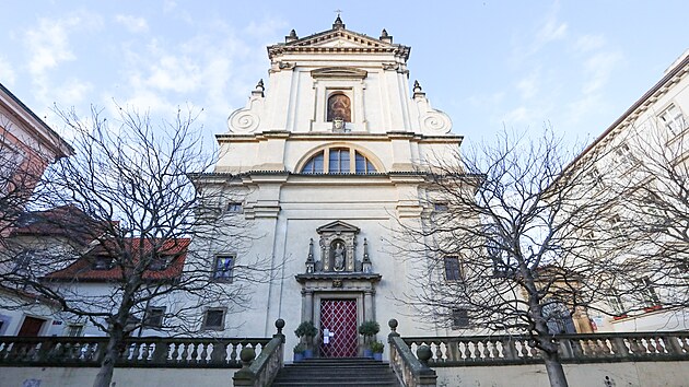 Dnes uzavený kostel Praské Jezulátko (17. ledna 2023)