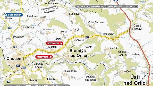 Silni�n� p�ivad�� Choce� - �esk� Libchavy