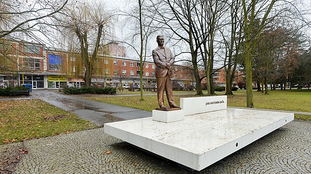 Loni na Baov odhalili sochu Jana Antonna, jejm autorem je Radim Hanke. (leden 2023)