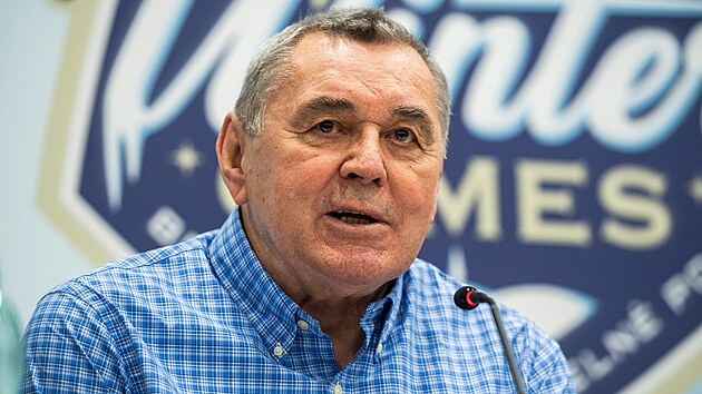 Václav Nedomanský na tiskové konferenci Winter Games v Bratislav.