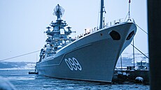 Ruská výsadková lo Pjotr Morgunov v pístavu Severomorsk (30. ledna 2021)