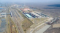 Ke�a. Nový �elezni�ní terminál v Nairobi na trati do Mombasy, kterou postavili...