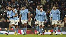 Fotbalisté Manchesteru CIty po vstelené brance.