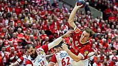 Momentka z utkání Dánsko vs. Chorvatsko.