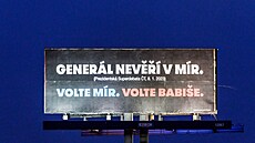 Billboard Andreje Babie v Praze (19. ledna 2023)