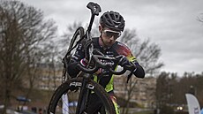 Michael Boroš na trati cyklokrosového mistrovství republiky