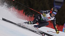 Federica Brignoneová na trati superobího slalomu ve Svatém Antonu