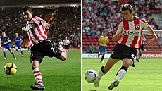 Zleva Rudolf Skácel a Gareth Bale, oba v dresu Southamptonu