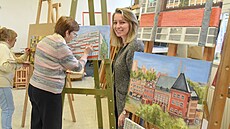 Studenti Univerzity t�etího v�ku ve Zlín� namalovali obrazy na téma Ba�ovský...