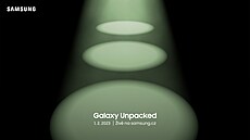 Pozvánka na premiéru Samsungu Galaxy S23