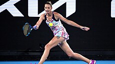 Karolína Plíšková sleduje balonek během prvního kola Australian Open. | na serveru Lidovky.cz | aktuální zprávy