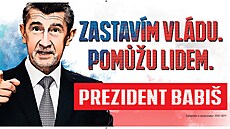 Vizuál pedvolební kampan Andreje Babie